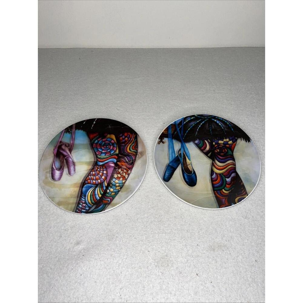Coloresencia Julio Cesar Valverde Ceramic Boxed Set If 2 8” Decorative Plates